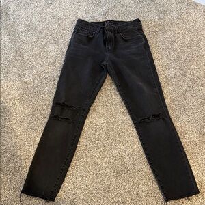 Women's Black Distressed Jeans j brand